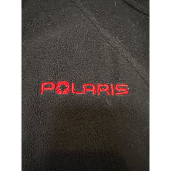 Polaris Mens Black Fleece Jacket L 100% Polyester With Zippered Pockets & Logo E - Picture 5 of 13